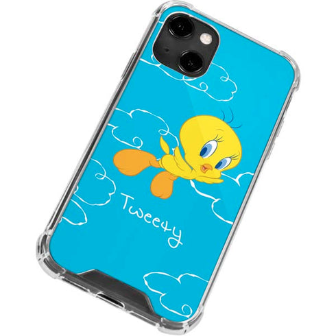 Looney Tunes Tweety Bird Flying iPhone 14 Clear Case